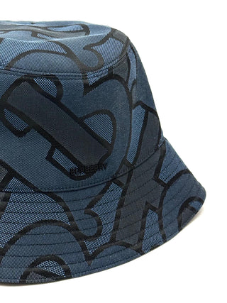 Burberry Jacquard Navy Logo Bucket Hat