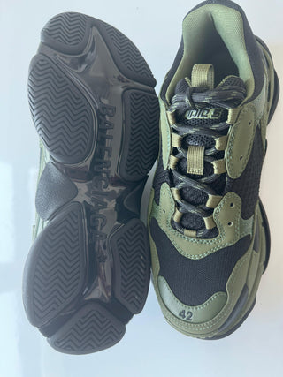 Balenciaga Triple S Khaki Sneakers
