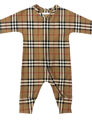 Burberry Classic Caro Patch Baby onesie and hat set