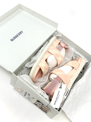 Burberry Peach Classic Caro Patch Sandals