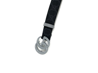 Gucci Leather Belt GG Buckle Grey