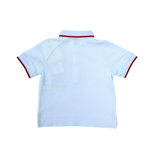 Burberry Baby Blue with Red Logo Name Polo Shirt