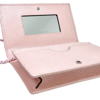 Gucci Peach Wallet On Chain With Mirror