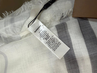 Burberry Grey White Blk Scarf