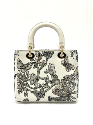 Lady Dior Medium Mexico Motif Microbead Embroidered Multicolor