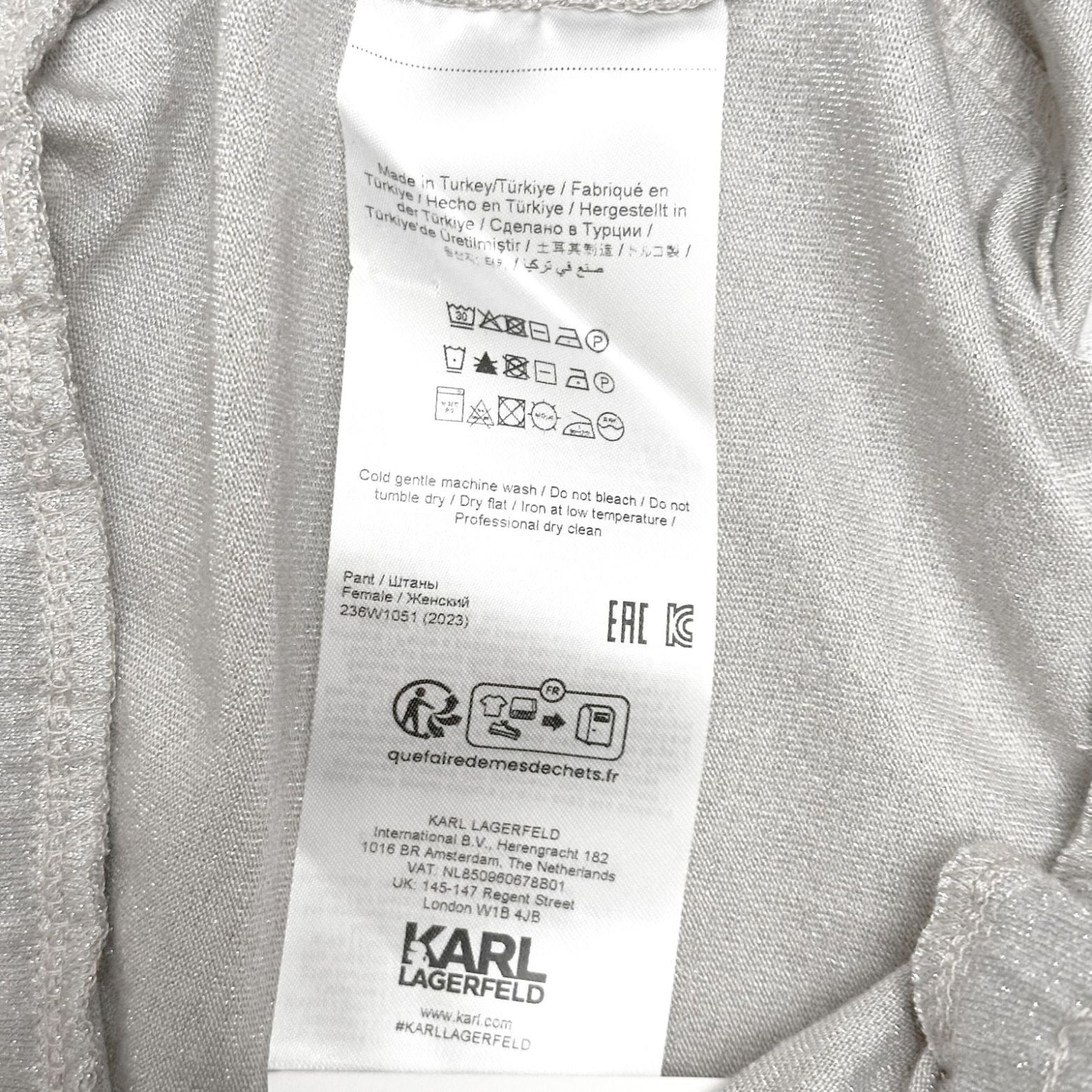 Karl Lagerfeld Grey Glitter Leggings