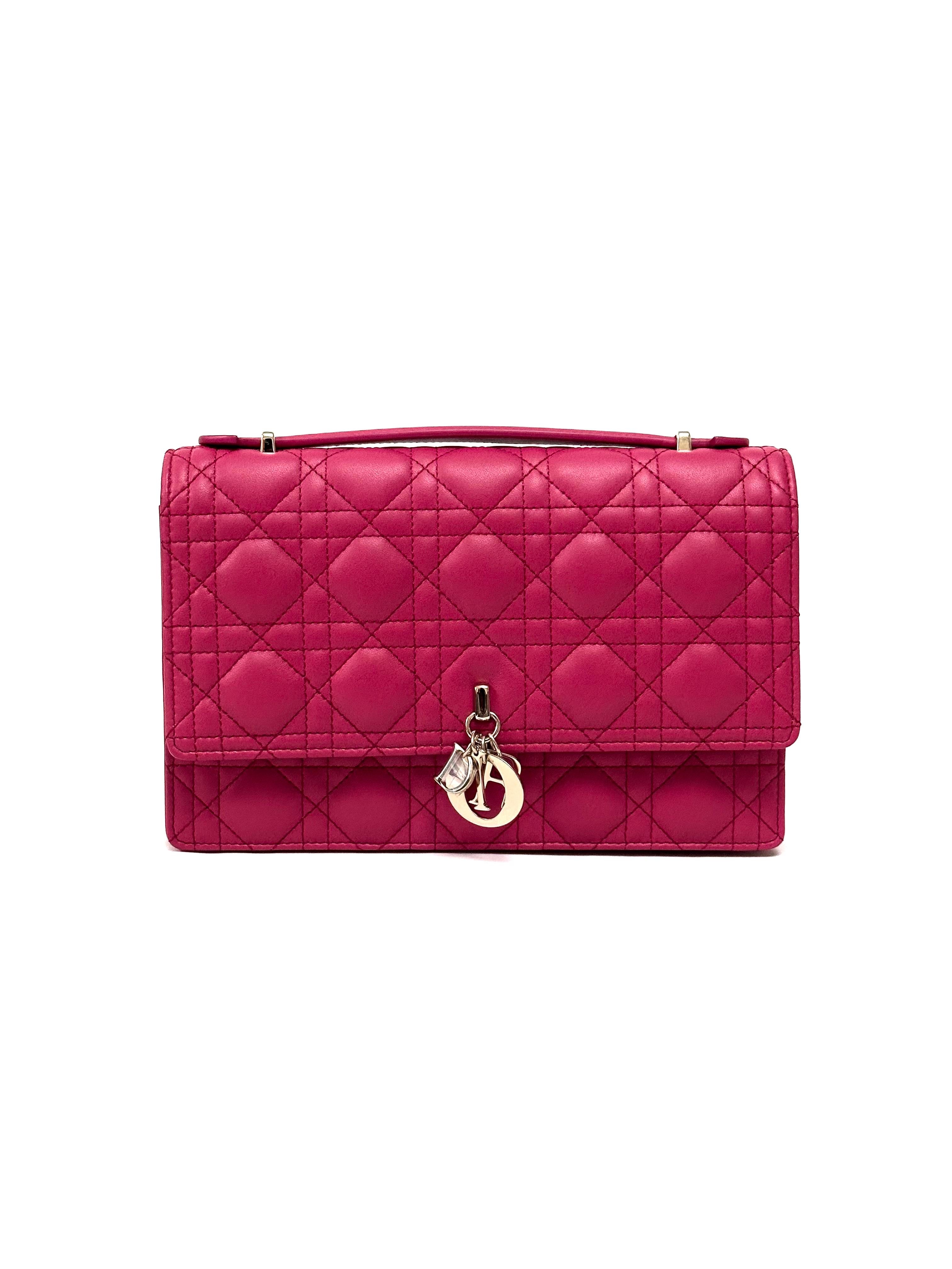 Dior Top Handle Bag Passion Pink