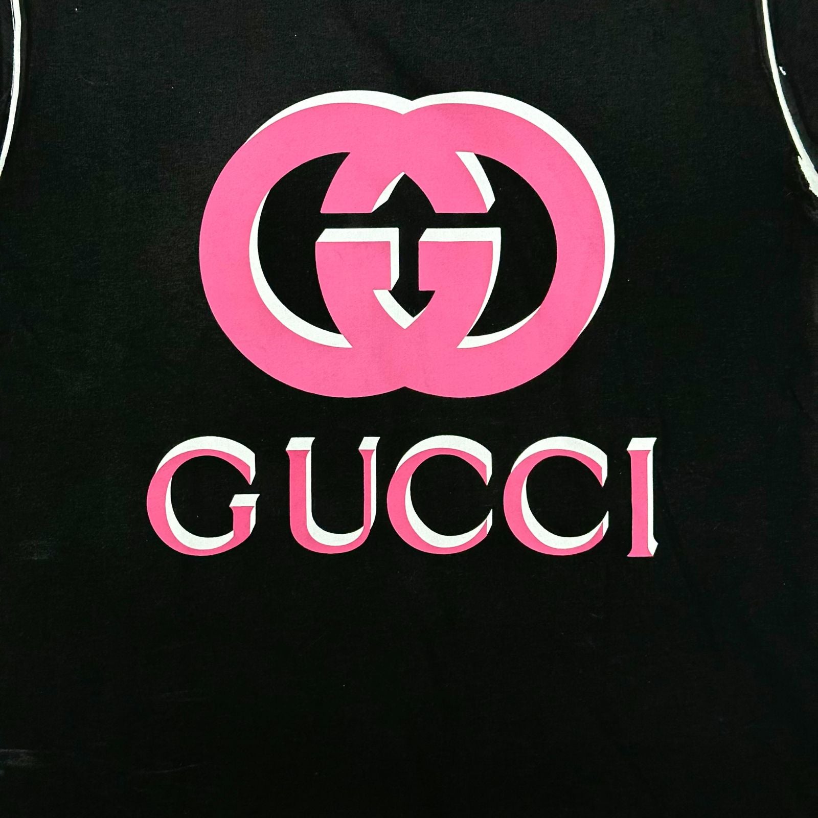 Gucci Logo Print T Shirt Black