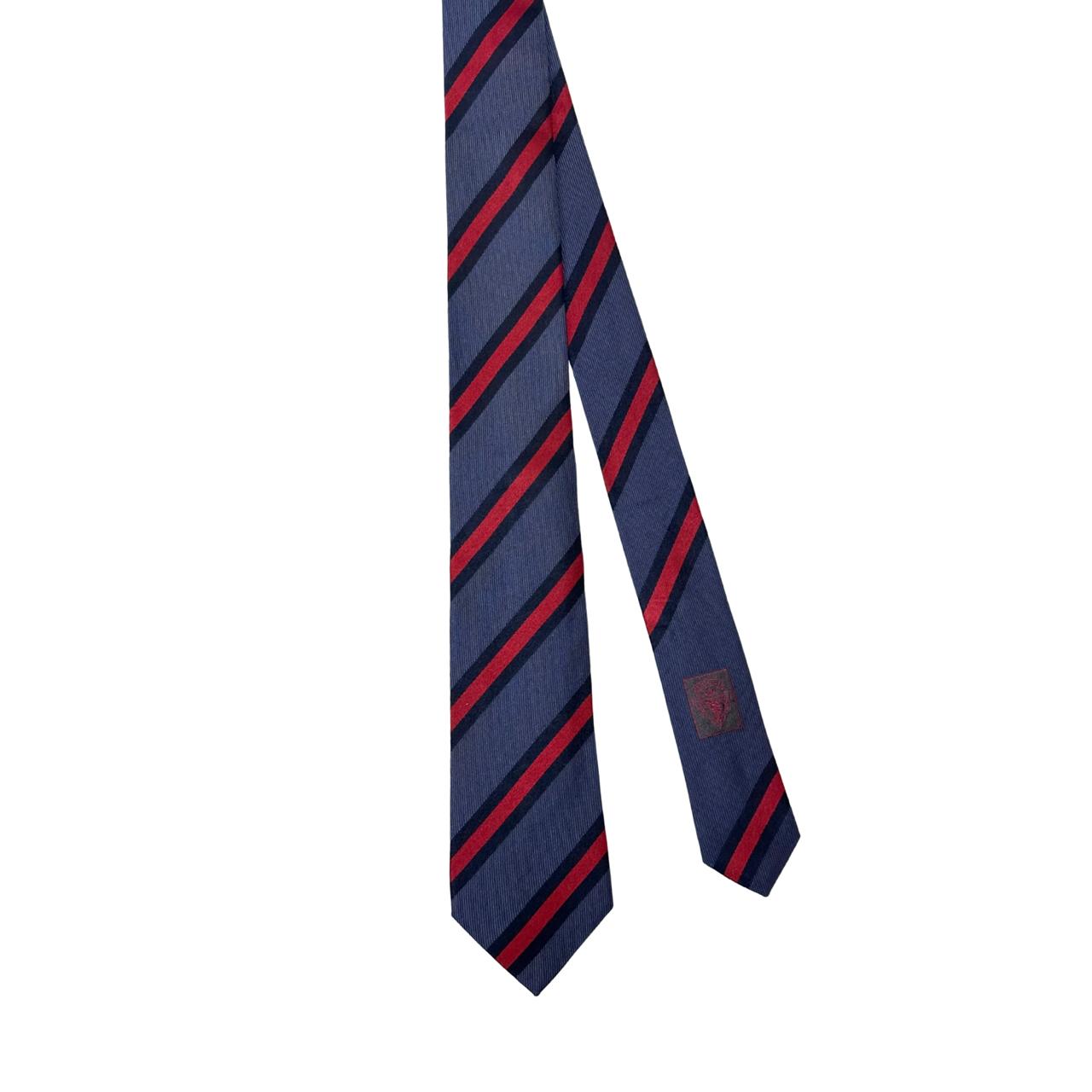 Gucci Stripes Navy/ Red Silk Tie