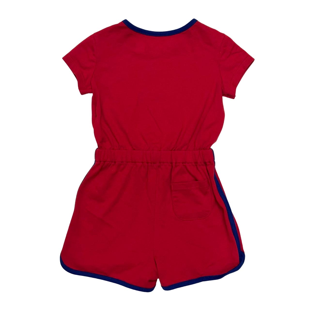 Ralph Lauren Red Polo Logo Playsuit