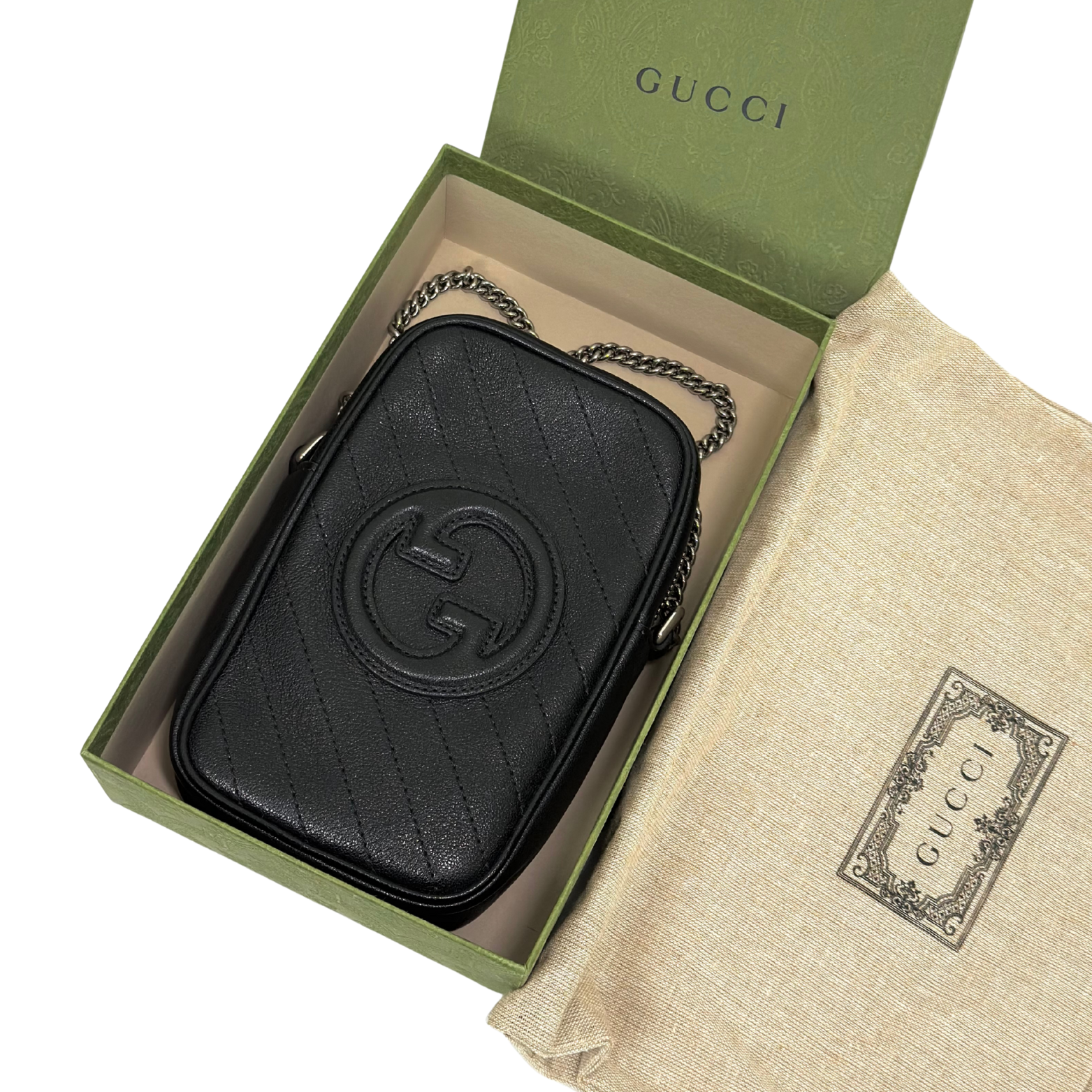Gucci Blondie Leather Phone Sling