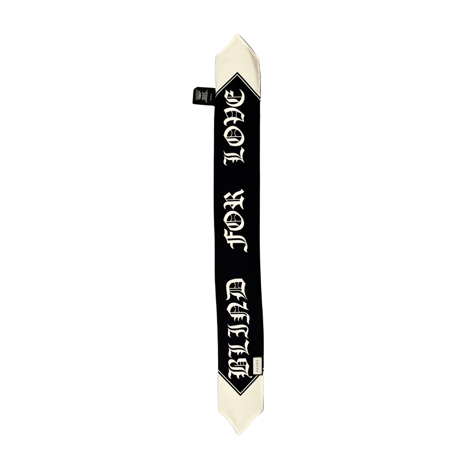 Gucci Blind For Love Black and White Silk Twilly/ Neck Bow
