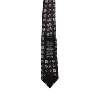 Gucci Brown With Print Silk Tie