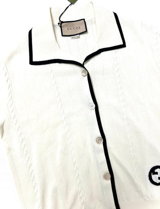 Gucci Beige with Black Cardigan