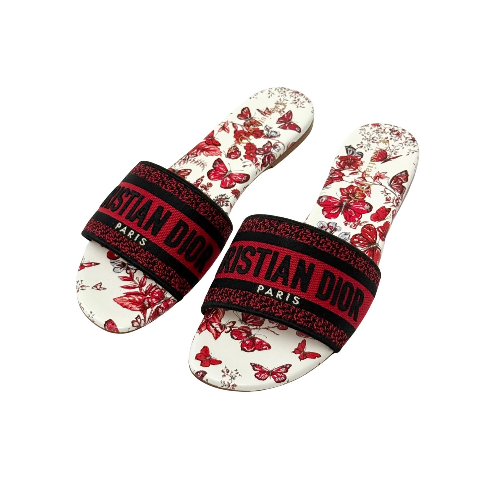 Christian Dior D Way Sandals Red