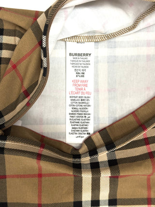 Burberry Classic Caro Patch Baby onesie and hat set
