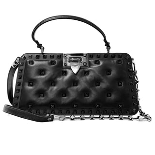 Valentino Garavani Small Rockstud Top Handle Bag in Nappa Leather