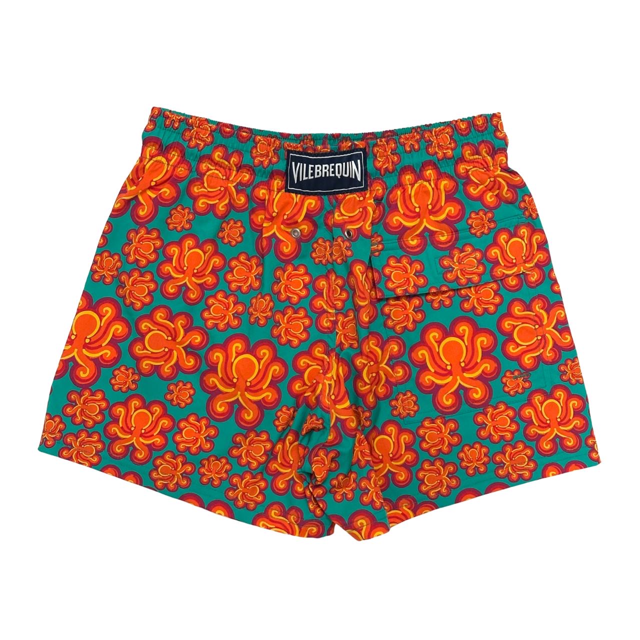 Palm Angels Vilebrequin Swim Shorts Orange Floral