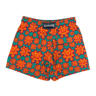 Palm Angels Vilebrequin Swim Shorts Orange Floral