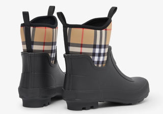 Burberry Vintage Check Neoprene Black Boots
