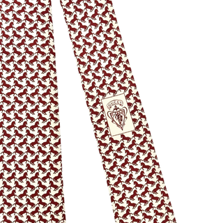 Gucci White / Red Silk Tie