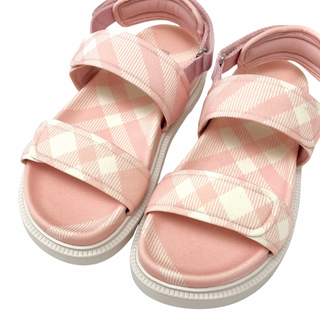 Burberry Peach Classic Caro Patch Sandals