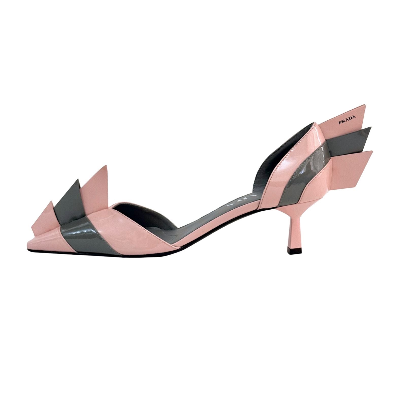 Prada Two Tone Patent Leather D Orsay Pumps