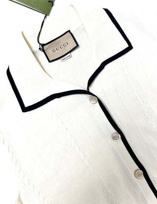 Gucci Beige with Black Cardigan