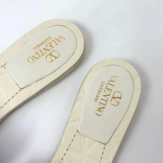 Valentino Garavani Toile Iconographe Raffia Slides