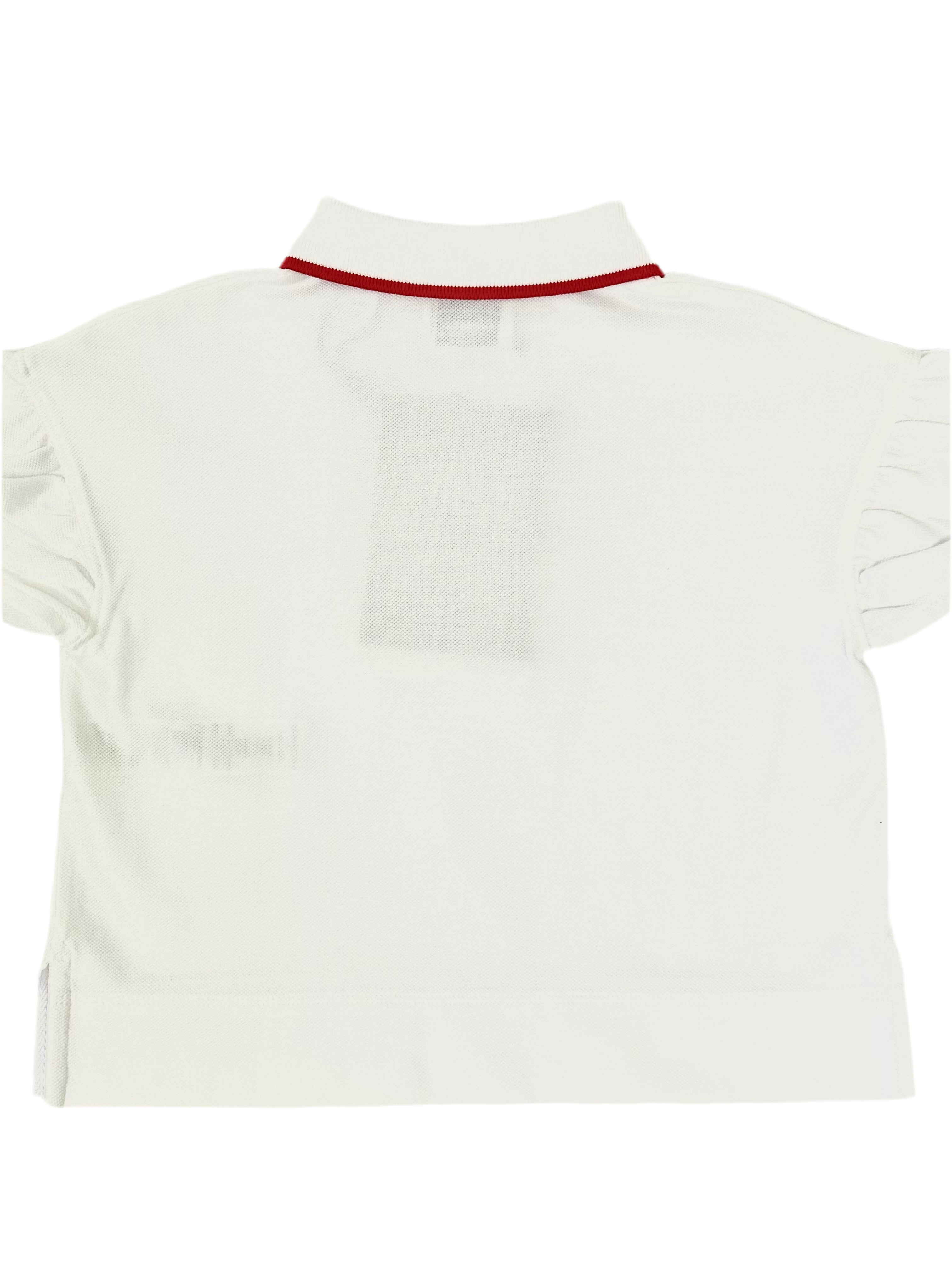 Burberry White Icon Stripe Polo Shirt