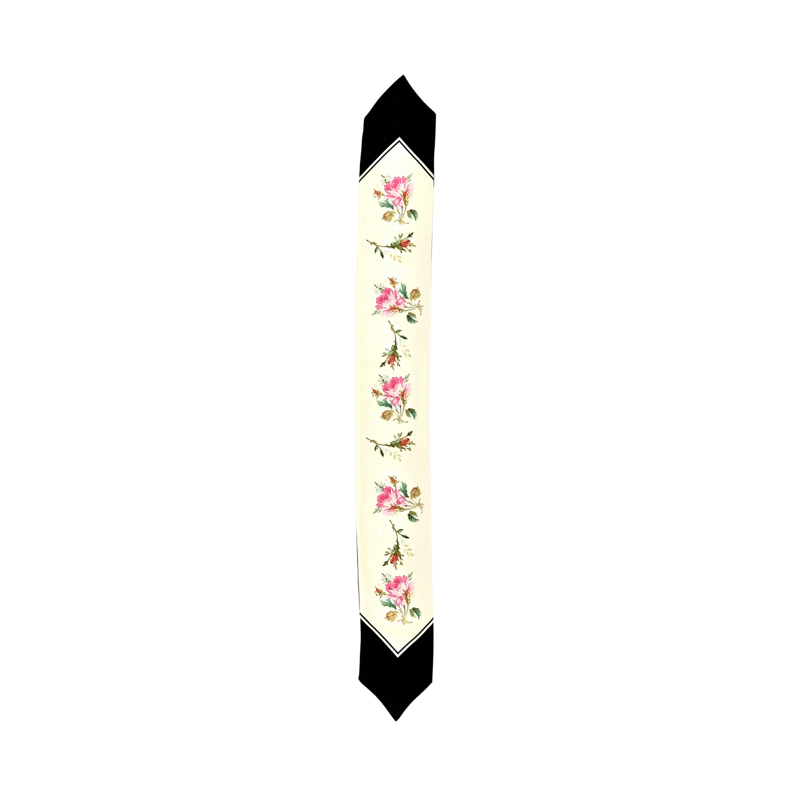 Gucci Blind For Love Black and White Silk Twilly/ Neck Bow