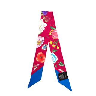 Gucci Printed Silk Twill Ribbon / Red Multicolour