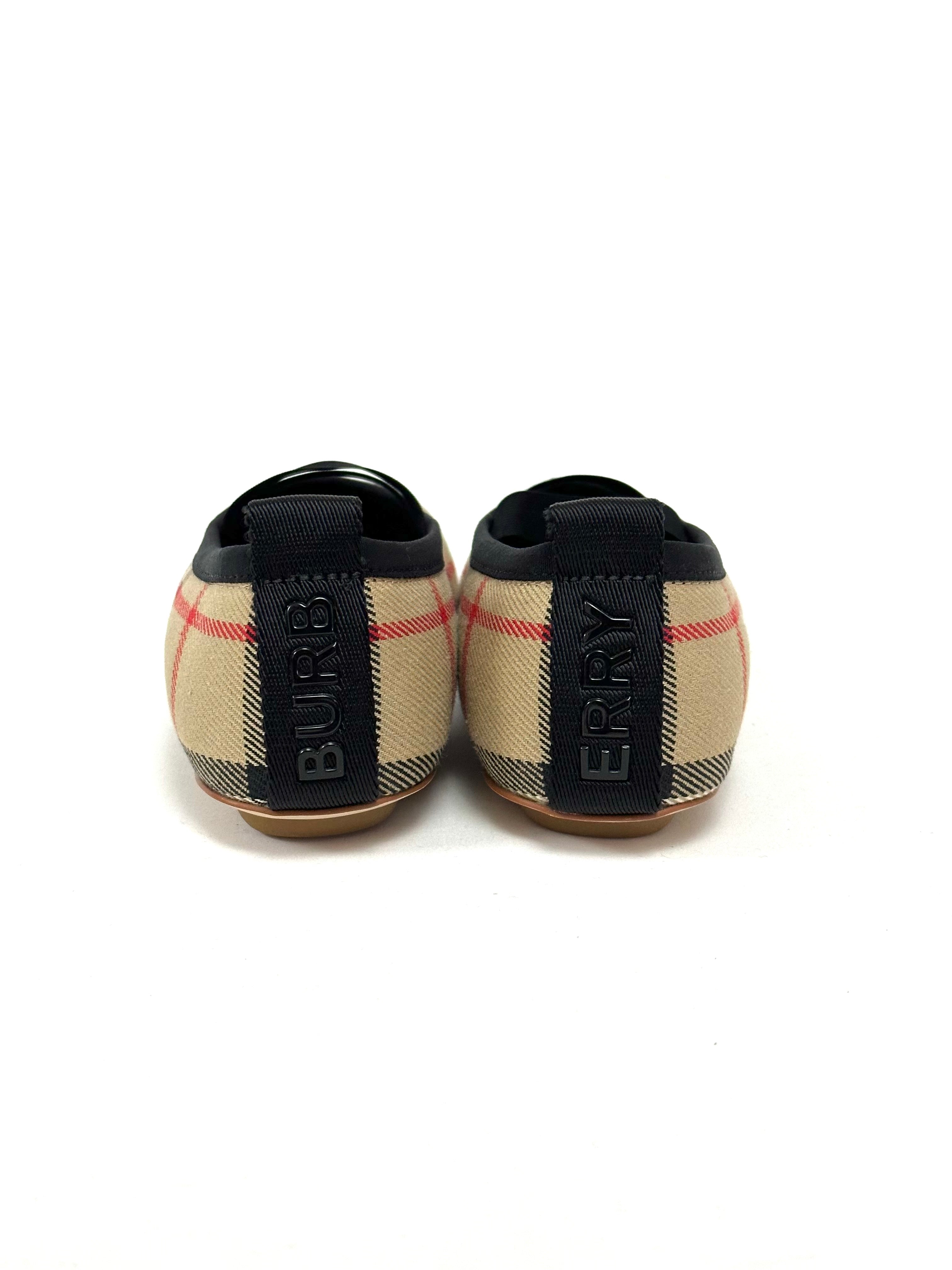 Burberry Classic Vintage Caro Design Ballerinas