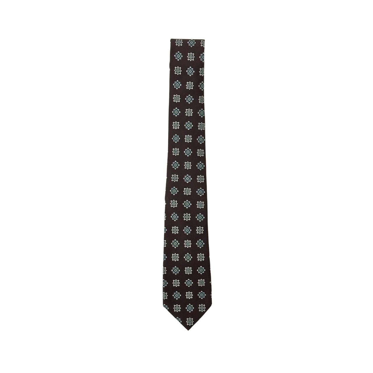 Gucci Brown With Print Silk Tie