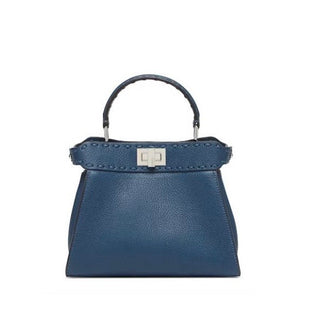 FENDI peekaboo mini navy silver