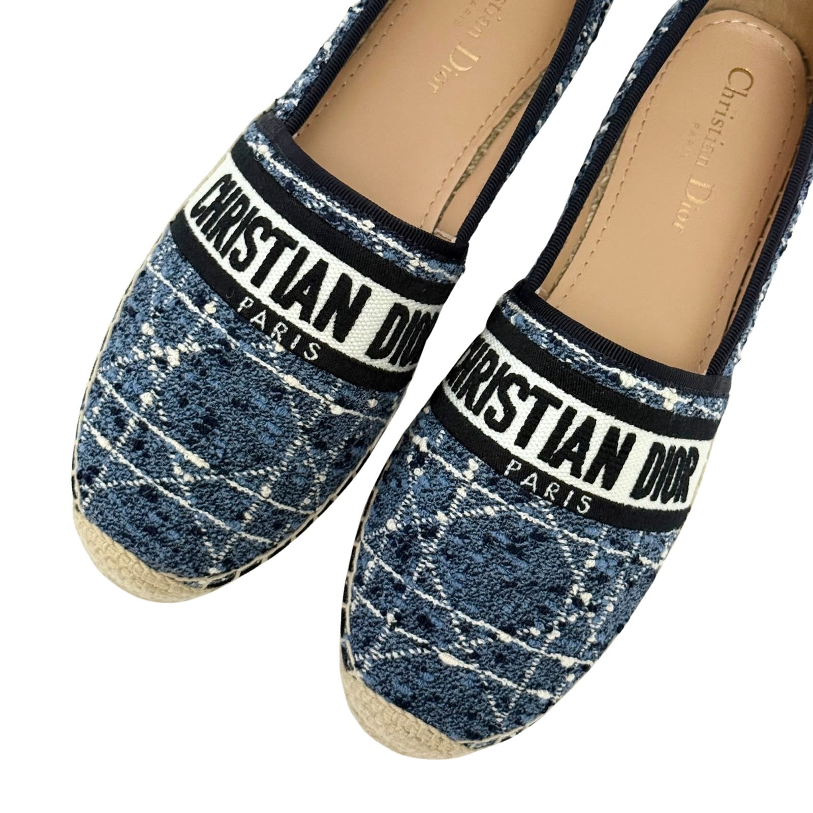 Christian Dior Navy and Cream Granville Espadrilles