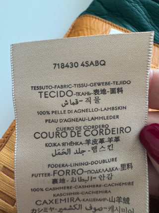 Gucci Adidas Leather Gloves Yellow