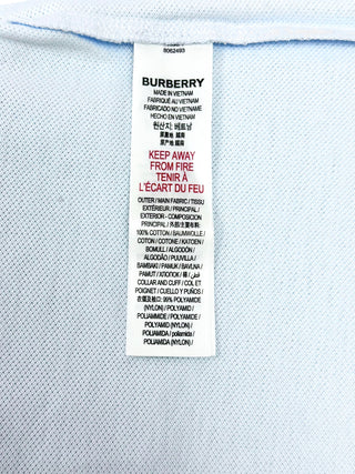 Burberry Baby Blue with Red Logo Name Polo Shirt