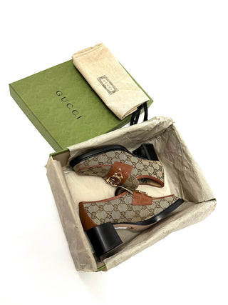 Gucci Heel Loafers in Supreme GG Interlocking Canvas