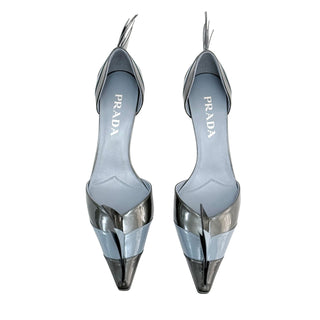 Prada Two Tone Patent Leather D Orsay Pumps