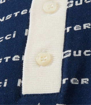 Gucci Blue Polo Shirt Jacquard