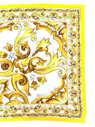 Dolce & Gabbana Majolica Print Silk Twill Foulard