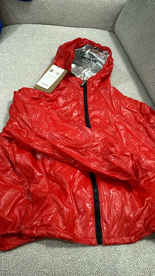 Burberry red rain jacket