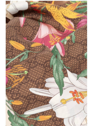 Gucci Silk Twill Flora Carre Multicolor Scarf