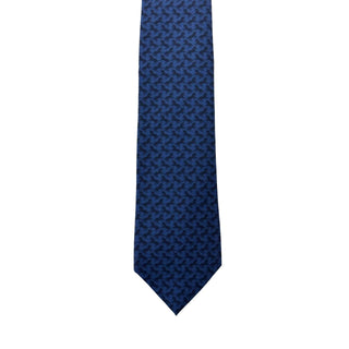 Gucci Navy With Print Silk Tie