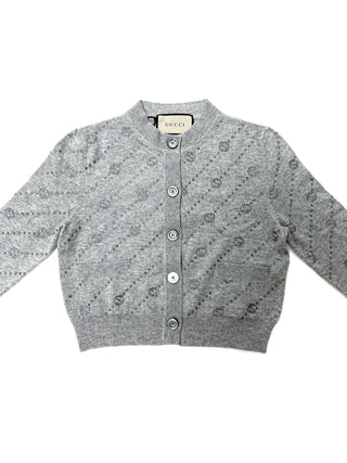 Gucci Cashmere Crystal GG Cardigan