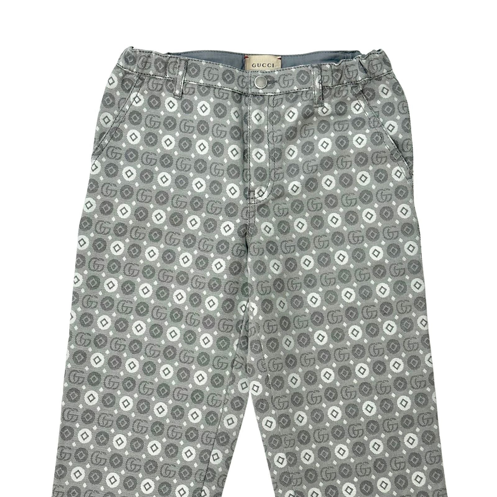 Gucci Grey GG Print Trouser