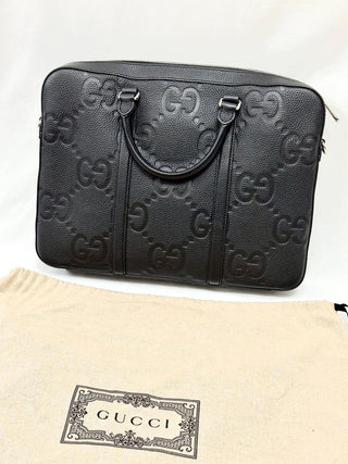 Gucci Leather Laptop Bag Black