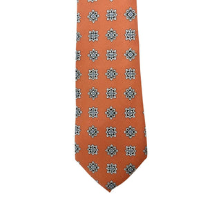 Gucci Dark Orange with Print Silk Tie