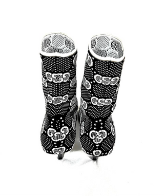 Gucci Black White GG Boots